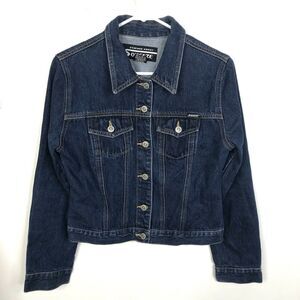 Stephen Hardy Squeeze Size M Medium Women's Denim Jean Jacket Button Front